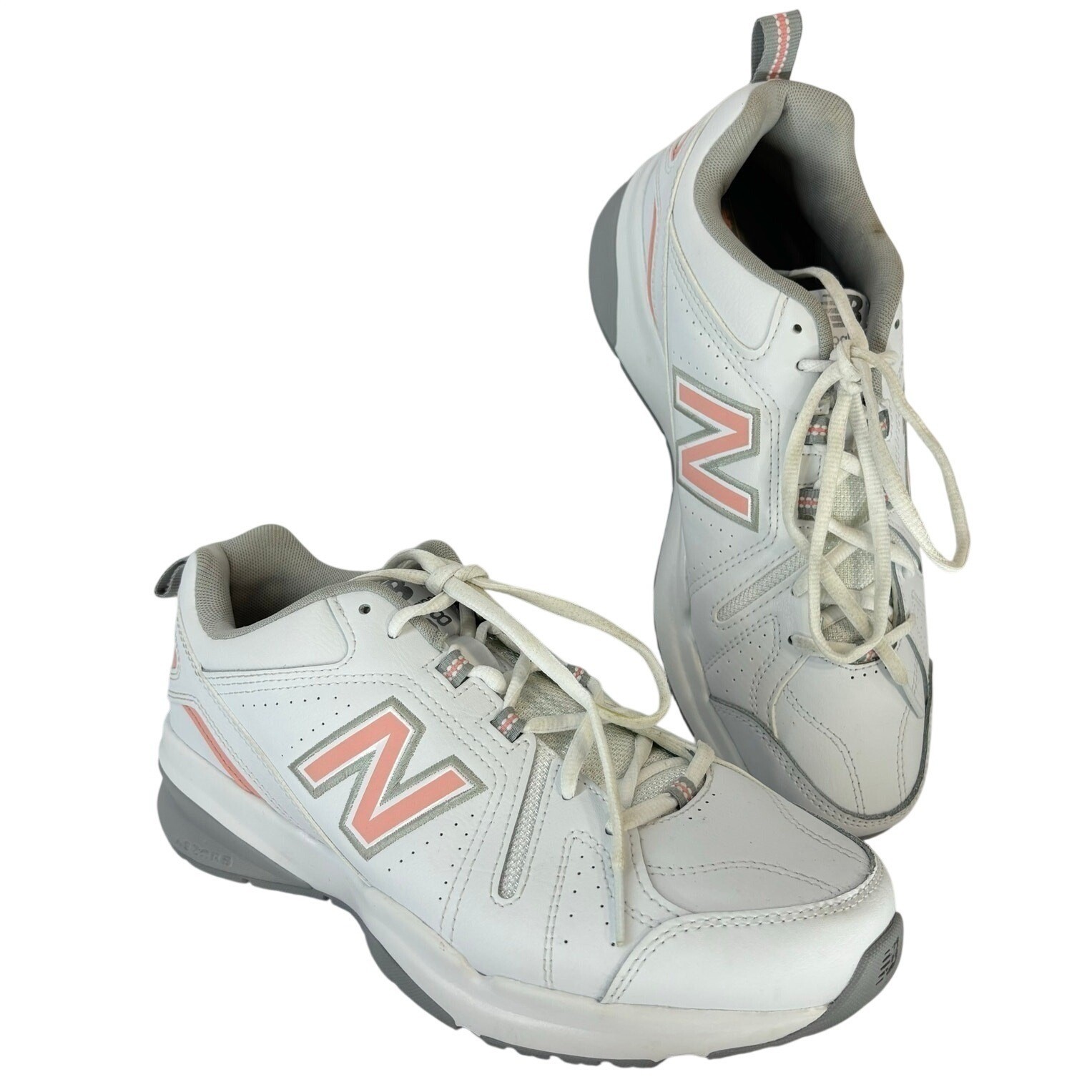 Women Size 10 White Pink Athletic Shoes