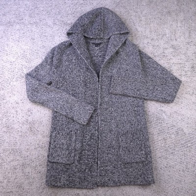 Theory Sweater Womens Small Cardigan Hooded Open Wool Alpaca Blend Dania Knit