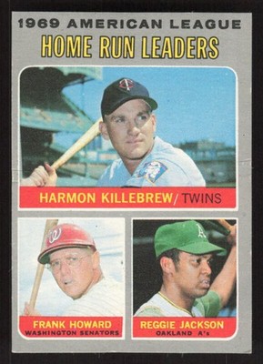 1970 TOPPS HARMON KILLEBREW 66 VG-EX AL HR LEADERS REGGIE JACKSON TWINS