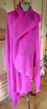 Superb Cosi shawl hand-made in Nepal finest Mongolian Cashmere pink ombre large