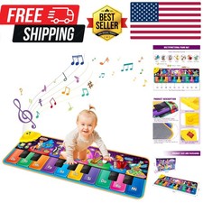 Kids Musical Piano Mats with 25 Music Sounds,Musical Toys Baby Floor Piano Ke...