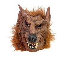 Scary Werewolf Mask Realistic Fur Halloween Costume Prop Adult SMALL FLAW