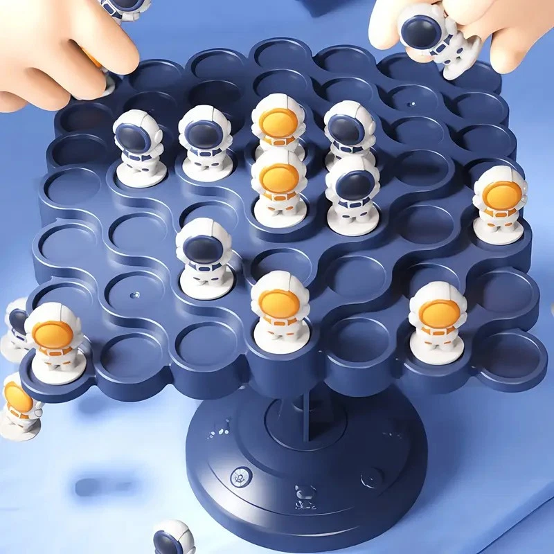 Astronaut Balance Stacking Game Kids Family Party Toy Space Theme Tabletop Fun - Image 4 of 4