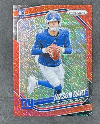 2025 Panini Prizm Jaxson Dart FOTL RC Red Prizm #332 /49 New York Giants