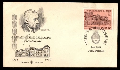Mayfairstamps Argentina FDC 1963 Transmission of President Building First Day Co