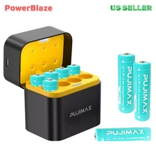 8 PCS 1.5V 3400mWh High Capacity Rechargeable AA Batteries Lithium with Charger
