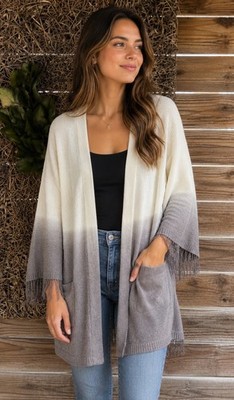 New Hayden Los Angeles cardigan Fringe Sleeve Boutique Large Ombré