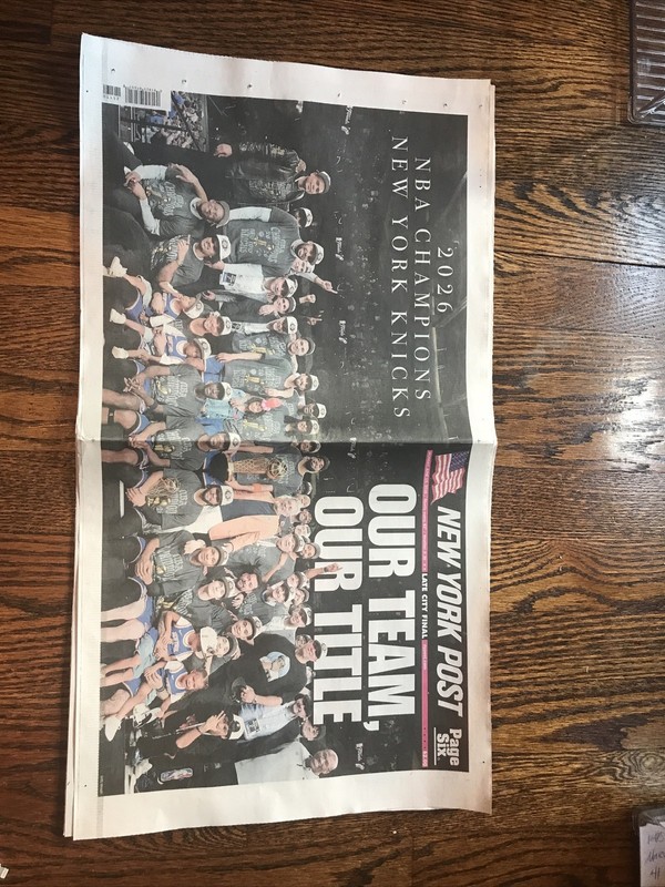 OUR TEAM OUR TITLE NY POST KNICKS WIN NBA FINALS 6/15 + NEWSDAY HAIL CHAMPS 6/19