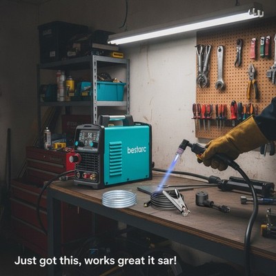 Pilot Arc Plasma Cutter 50A - 110/220V, Large LED Display & Air Sensor, 20mm Cut