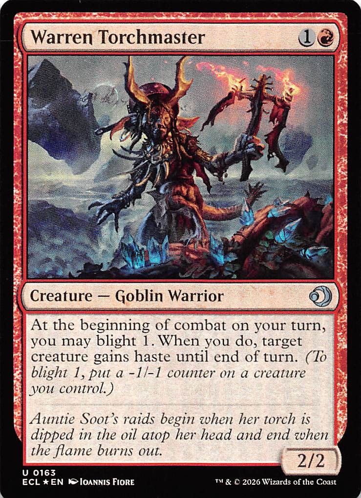 Warren Torchmaster Foil 163 Lorwyn Eclipsed Magic the Gathering