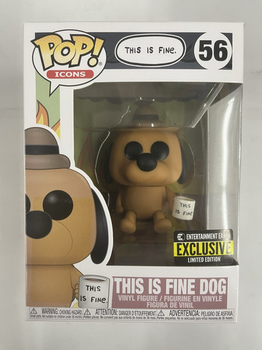 Funko Pop! Vinyl: This is Fine Dog - This is Fine Dog - Entertainment Earth #56