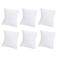 "6Stk Armreif Uhren Kissen 3.54\" X 3.15\" Flanell Schmuck Display Kissen Weiß"
