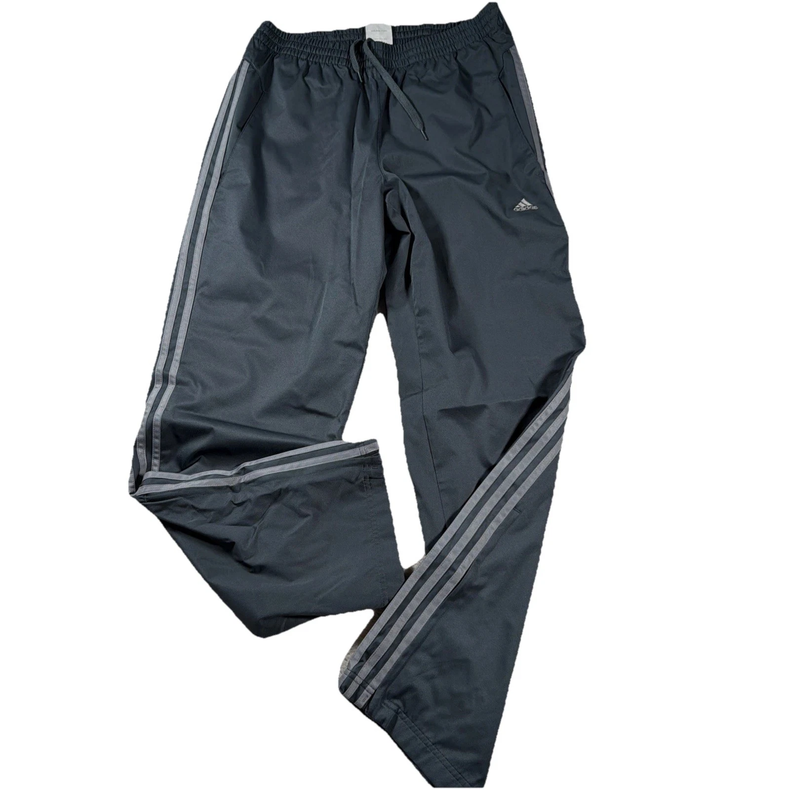 VINTAGE Adidas Pants Men Medium Blue Climaproof Track Warm Up Baggy Loose Y2K