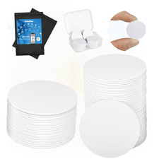 70 Pcs NFC Tags NTAG215 Blank Coin Cards  Rewritable small, White