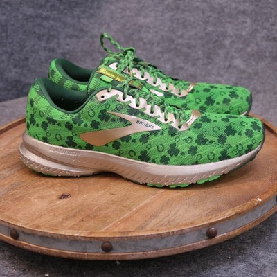 Brooks Launch 6 Green Shamrock Womens Size 10 B Gold Run Lucky Shoes 1202851B349