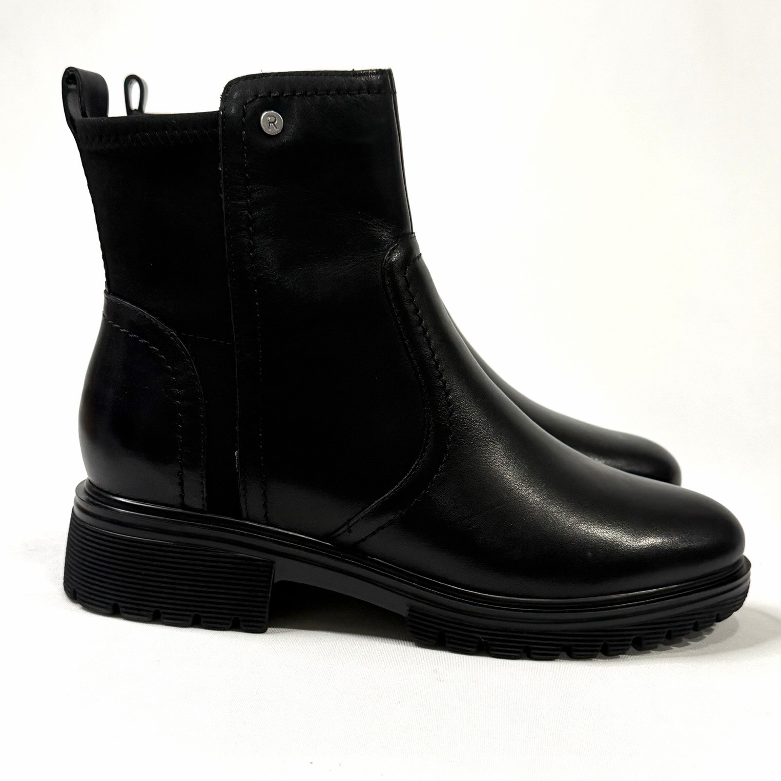 Rockport Women's Isalina Waterproof Lug-Sole Casual Booties Black Size 8.5 M