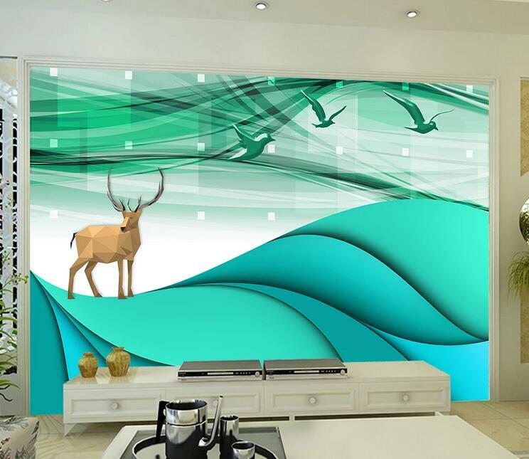 3D Green Hillside 8703NA Wallpaper Wall Mural Removable Self-adhesive Fay