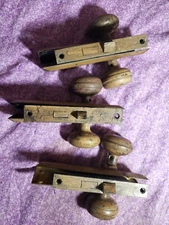 (13) Vintage Brass Face Mortise Locks, Russwin & Corbin, Also Pocket Door Sets