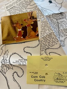 Christmas Deer pattern Wood template Books Vintage Reindeer CORN COB COUNTRY