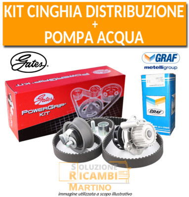 GATES KP35604XS-2 Kit Cinghia Distribuzione E Pompa Acqua – PowerGrip Con 148 Denti 23 Mm