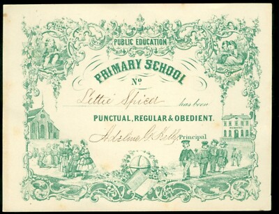 Lg. Public Education Primary School Reward of Merit Punctual, Regular & Obedient