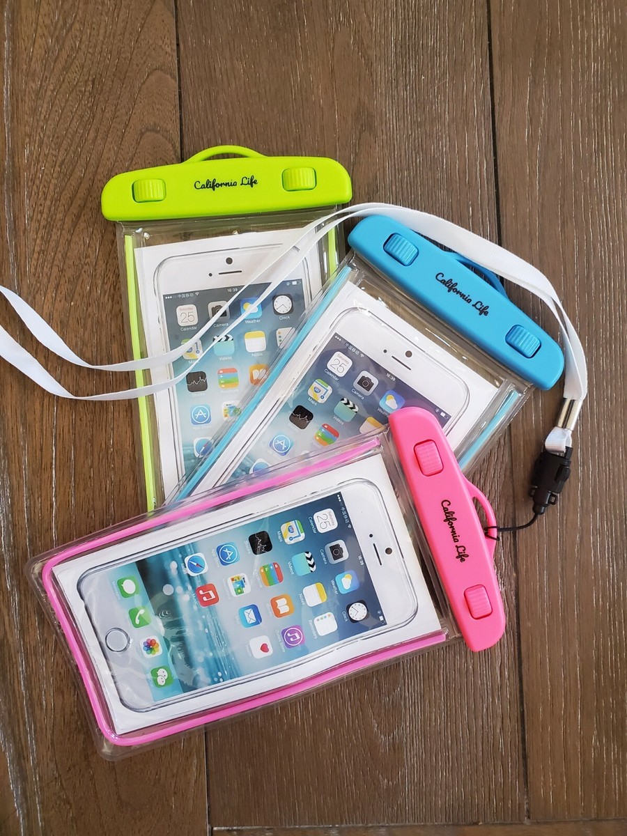 Neon Waterproof Cell Phone Case Touch Screen Pouch Necklace