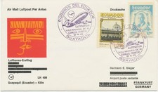 ECUADOR 1975 DC10 Lufthansa Erstflug „GUAYAQUIL, Ecuador – FRANKFURT“ (Hab.1835)