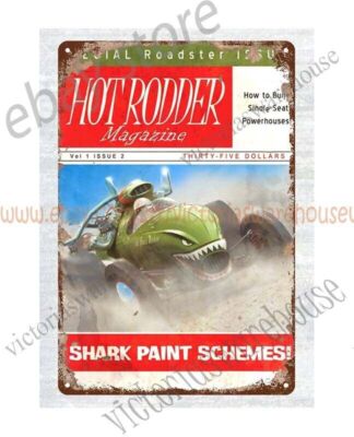 atomic sci-fi Shark Paint Schemes tin sign garage makeover man cave