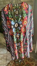 Show Me Your Mumu  Top  o/s floral Print Multicolored Sheer swim coverup