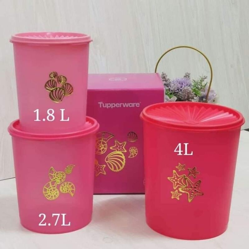 Tupperware Seashells Deco Canister Set with Gift Box (Xmas gift