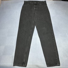 Vintage 1990s Levi  s 550 Orange Tab USA Made Black Denim Jeans Tapered 31x33 