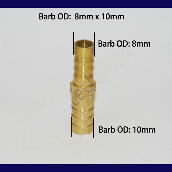 Brass Straight Hose Barb Fitting Reducer Adapter 4X 5/16" x 3/8 inch