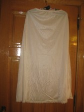 Vintage RN 53167 Ladies Ivory 35" Long 100 Nylon Half Slip Size M