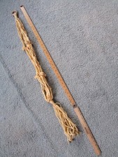 Vintage 1960s Style Macrame Rope Plant Hanger 42"
