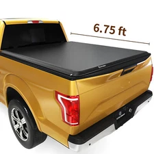 6.75ft Bed Soft Roll Up Tonneau Cover for 2017-2024 Ford F250 F350 Super Duty