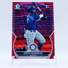 2023 1st Bowman Chrome Edryn Rodriguez Fuchsia/Pink Vapor Wave /199 #BCP-185