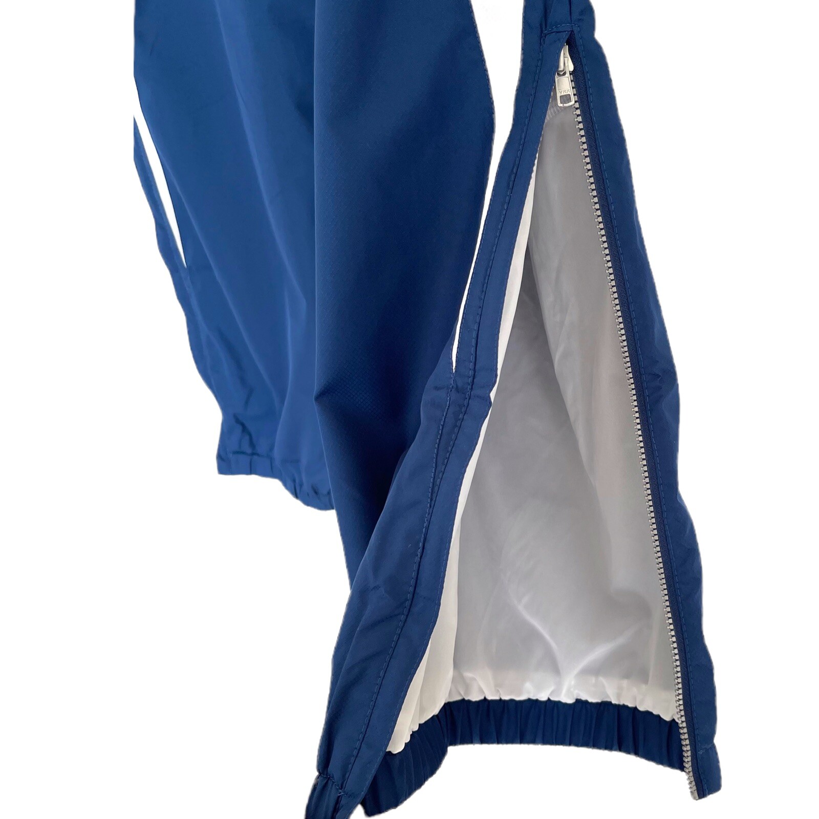 Giacca a vento vintage FILA pantaloni pista nylon blu bianco taglia L donna foderati sportivi