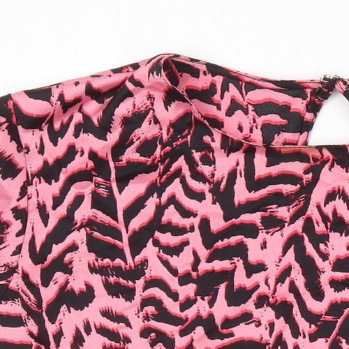 New Look Womens Multicoloured Geometric Polyester Tunic Blouse Size 14 Round Nec - Picture 4 of 10