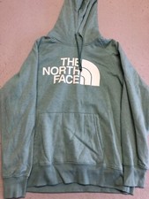 The North Face Sweatshirt Women's Large Sage Green Classic Logo Fleece Hoodie