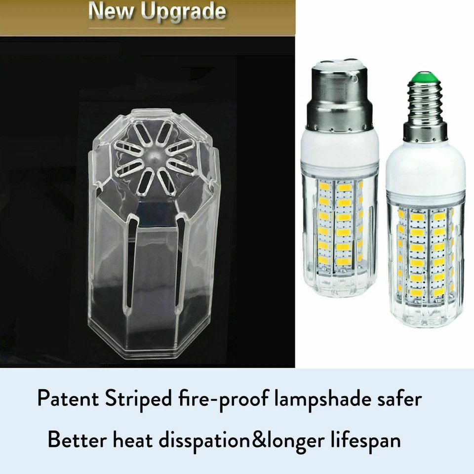 LED Corn Light Bulb E27 E26 E12 E14 G9 GU10 B22 5730 SMD 24 - 72 Bright Lamp RML - Image 4 of 4