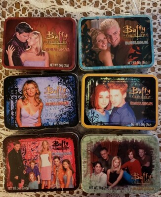 BUFFY THE VAMPIRE SLAYER MINI LUNCH BOX TIN WITH BUBBLE GUM SET OF 6