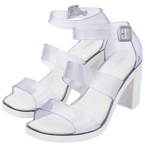 clear strappy sandal heels