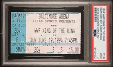 1994 WWF King of the Ring Owen Hart Beats Razor Ramon WWE Ticket Stub PSA Pop 1