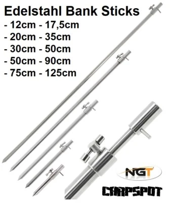 NEU Edelstahl Bank Stick Rutenhalter Bankstick Erdspeer Rod Pod Rutenständer NGT - Bild 1 von 4