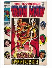 Iron Man 18 1969 Marvel Comics en estado bastante bueno 7,0 Avengers Madame Masque Nick Fury