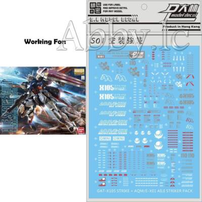 for MG 1/100 Aile Strike ver RM Model Water Slide pre-cut Decal Sticker GAT-X105