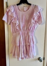 Size Large NWOT LoveShackFancy Natasha Mini Dress in Pink