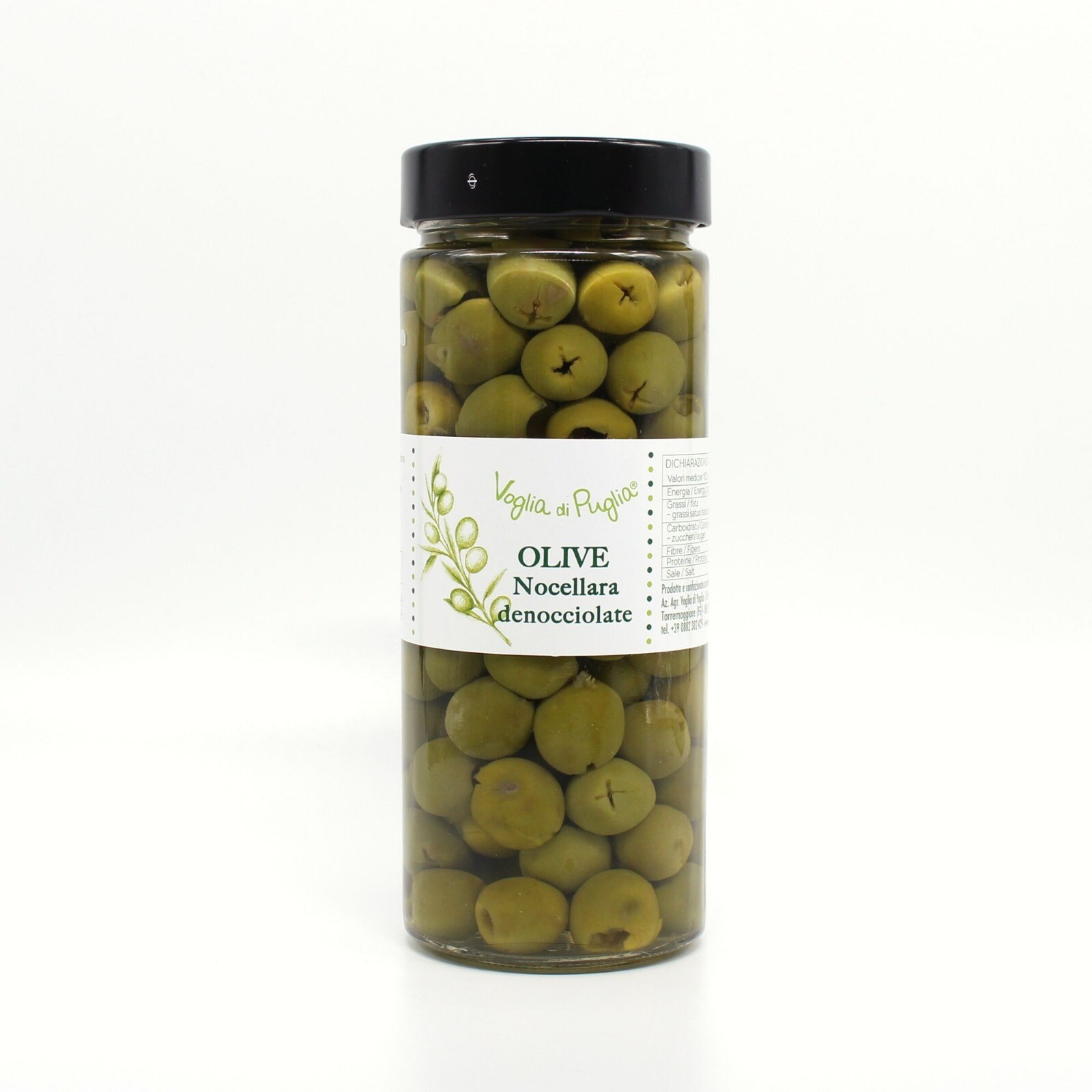 Voglia Di Puglia Olive Nocellara  Verdi Denocciolate Da Tavola 330g 12 Vasi