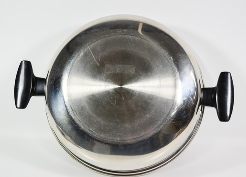Chef's Ware Townecraft Multi Core Stainless 11" Skillet w Poacher & Domed Lid - Picture 5 of 10