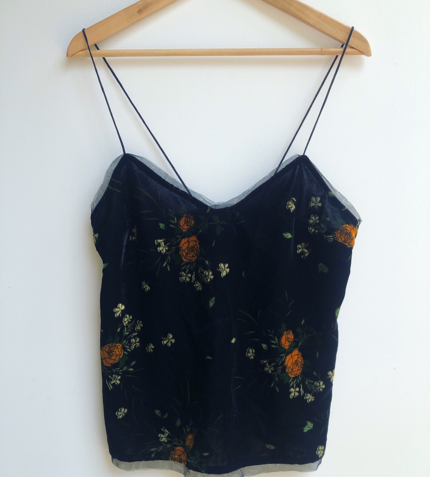 ZARA BASIC COLLECTION VELVET BLACK SPAGHETTI STRA… - image 2